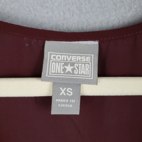 Lagenlook Asymmetrical Sheer Tunic Top Maroon Boho Flowy Romantic Women's XS - Picture 3 of 8